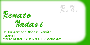 renato nadasi business card