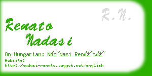 renato nadasi business card